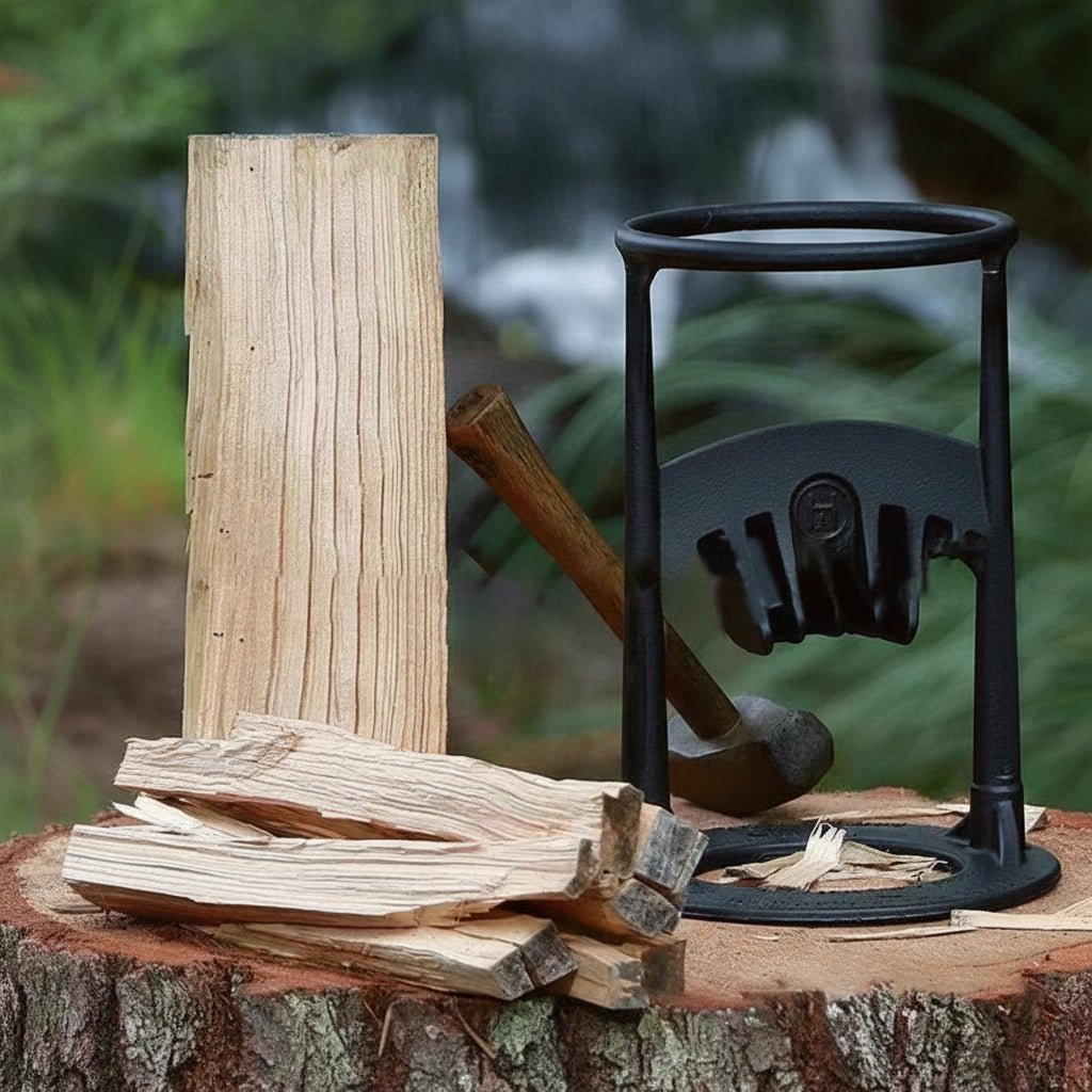 CAMPCHOP – Safe manual firewood splitter for easy & mobile wood splitting
