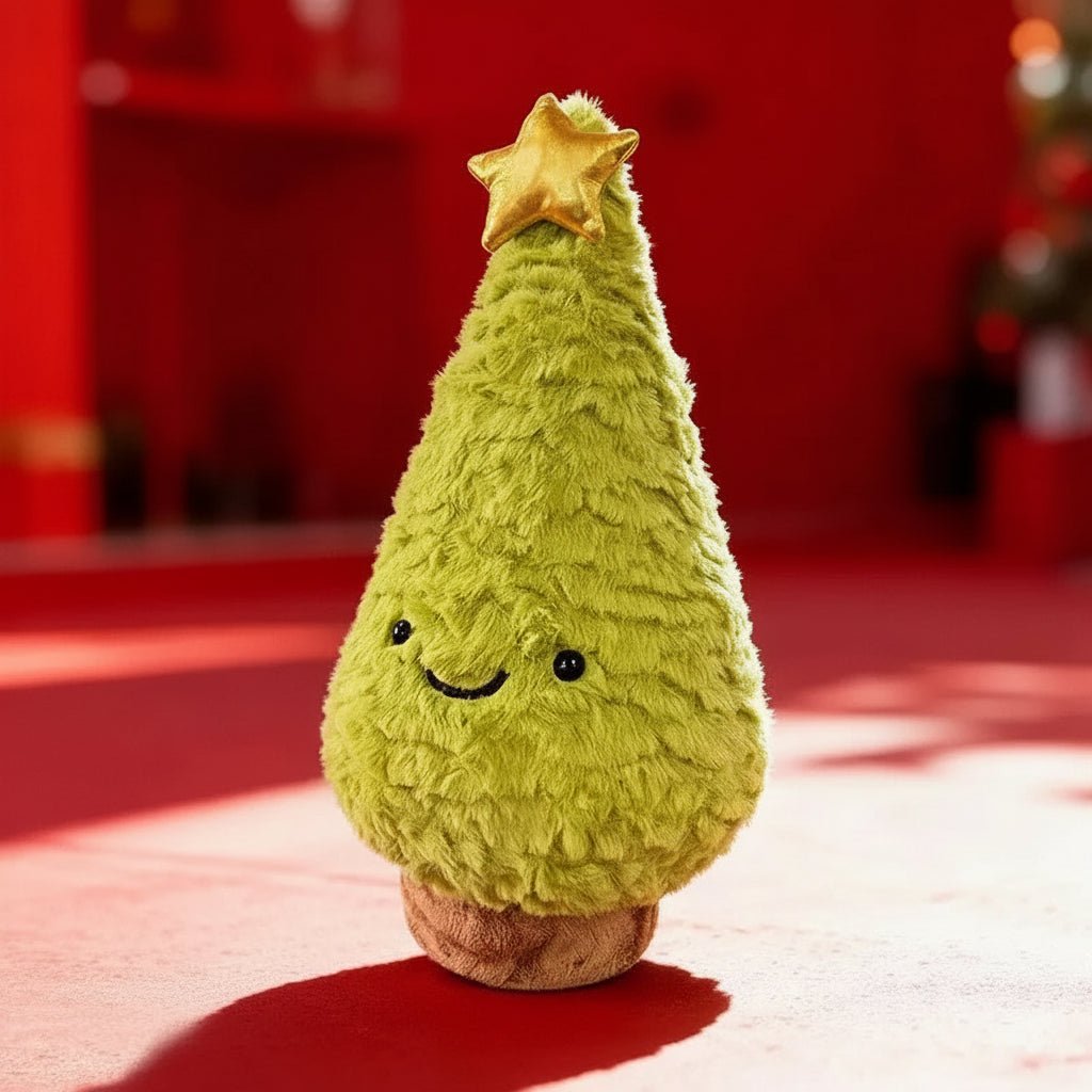 FESTIVETREE – Cute Plush Christmas Tree Figurine for Cozy Christmas Rooms