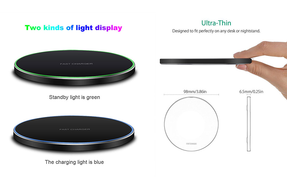Glevato | 30W Fast Wireless Charging Pad | Premium USB C Charging Cable MagSafe Charger for Apple iPhone, Samsung & Android - Fast Wireless Charging Pad