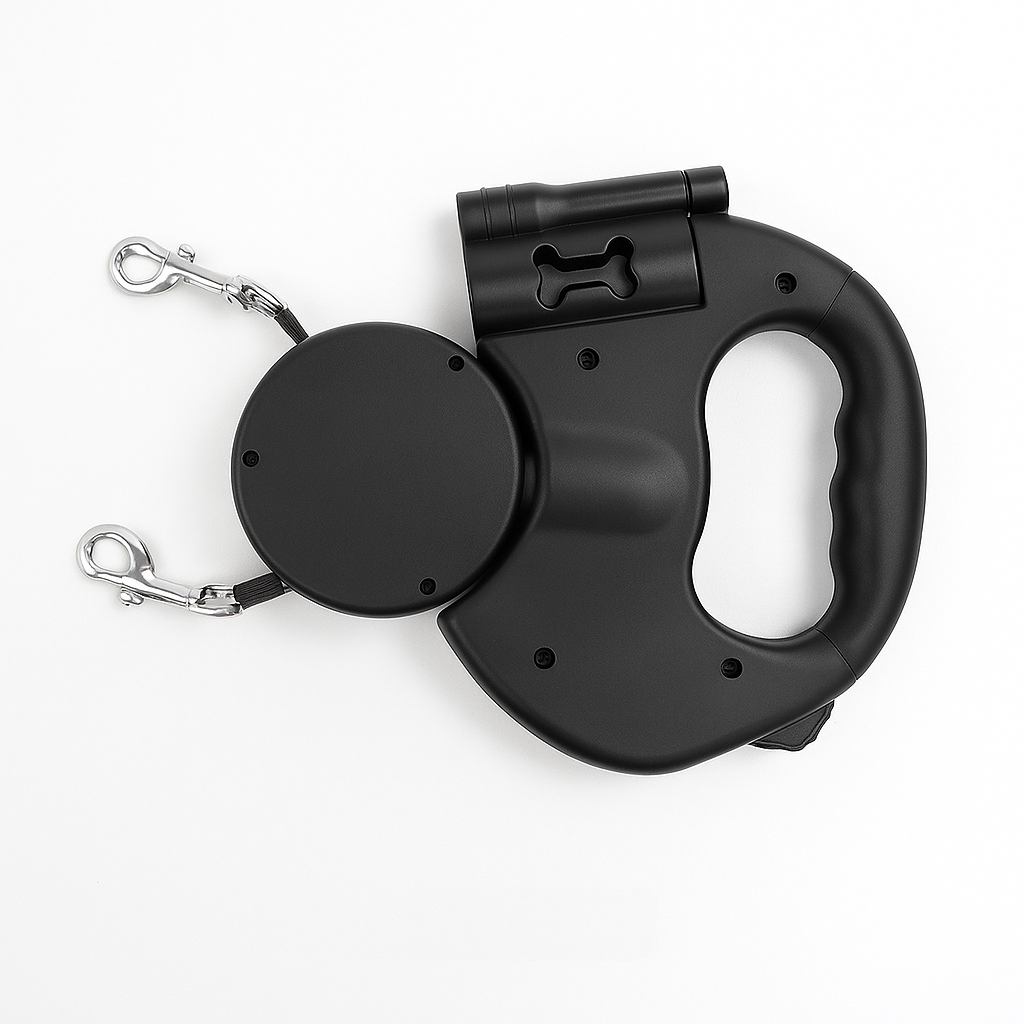 Glevato | Dual Retractable Dog Leash with 360° Swivel