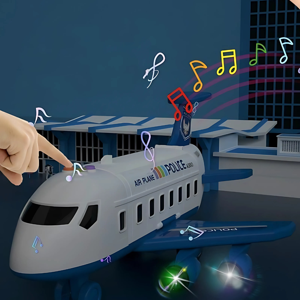 Glevato | Kids Deformation Airplane Toy with Storage & Tracks