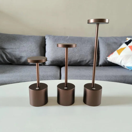 Glevato | LumaLite Rechargeable LED Table Lamp | Wireless | Dimmable | Modern Design for Restaurants and Home
