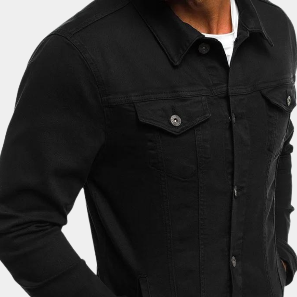 Glevato | Men's Classic Denim Jacket Button-Front
