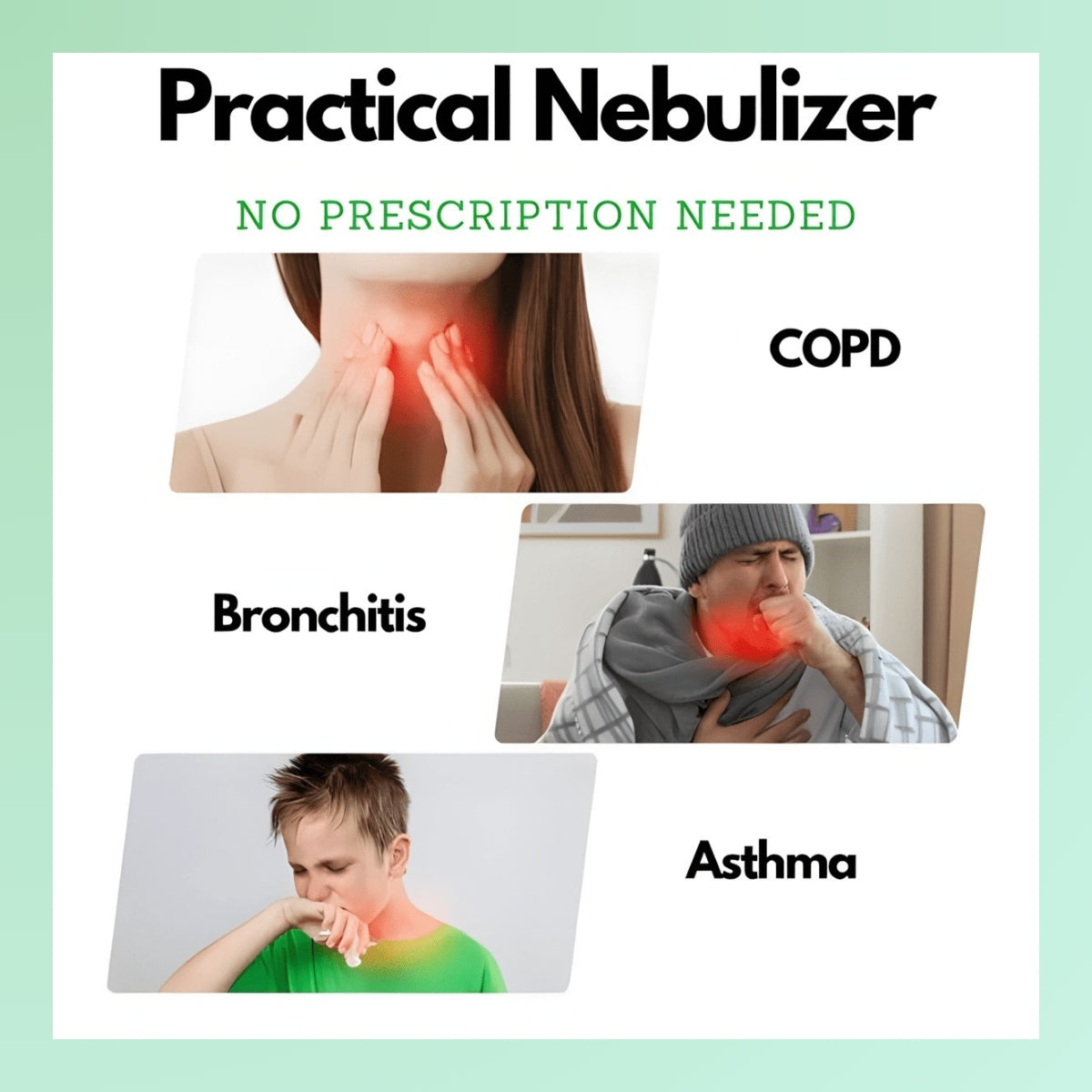 Glevato | Nebulizer for Asthma Relief | Compact Handheld Inhaler for Home & Travel