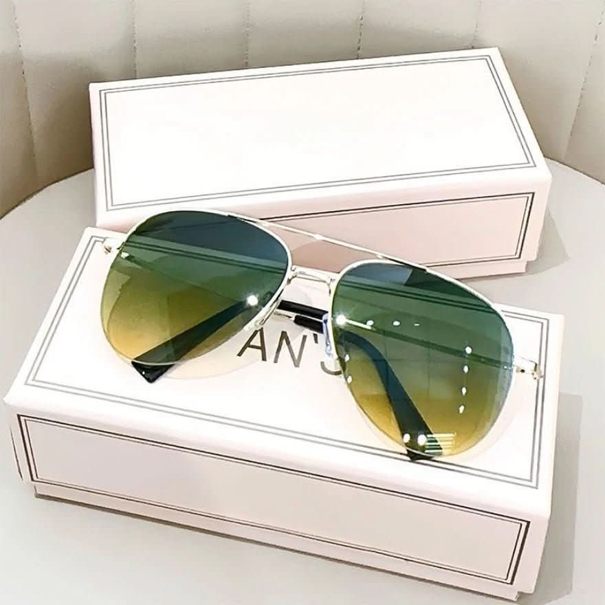 Glevato | Pilot sunglasses with color gradient and UV400 protection for men