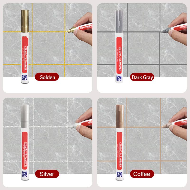 Glevato | Professional Grout Pen for Ceramic Tiles | Anti-Mold Formula | Waterproof & Lightfast | Water-Based Ink | Includes Sealing Effect