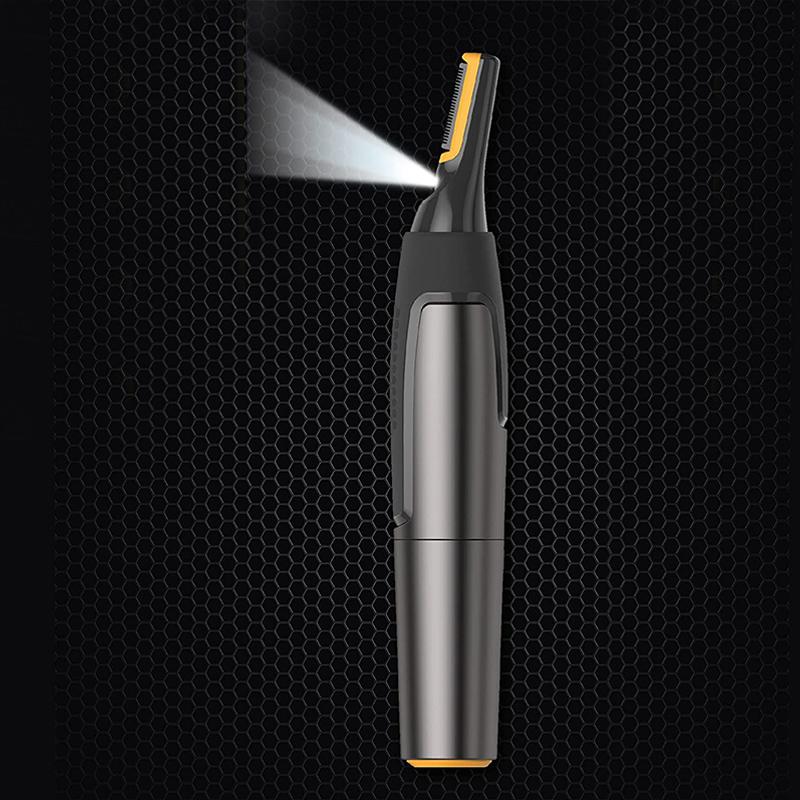 Glevato | Professional Ultra-Thin Precision Trimmer | Titanium Stainless Steel Blades | Integrated LED Light | Micro-Oscillation Technology | For Nose, Ears & Contours