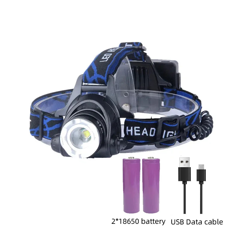 Glevato | Rechargeable LED Headlamp with Zoom Function