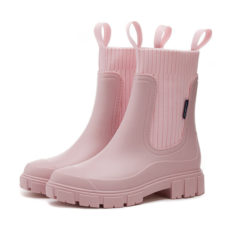 Glevato | Waterproof Rubber Boots for Women | Height-Increasing Platform & Slip-Resistant PVC