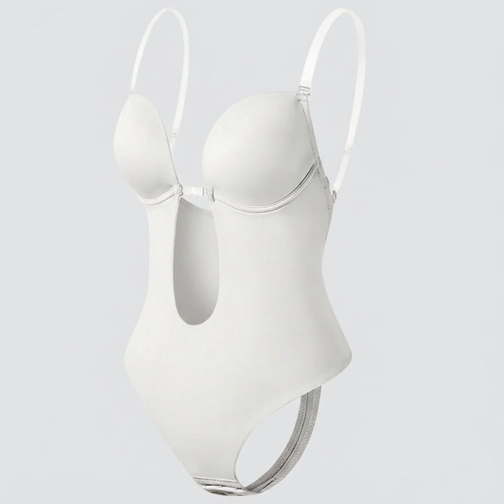 Glevato | Women's Deep V Backless Bodysuit Shaper