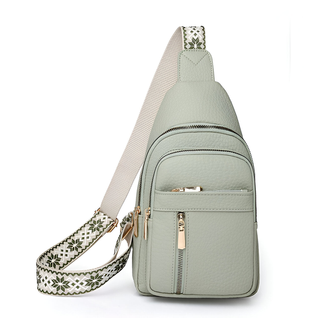 Glevato | Women's Sling Backpack with Patterned Strap