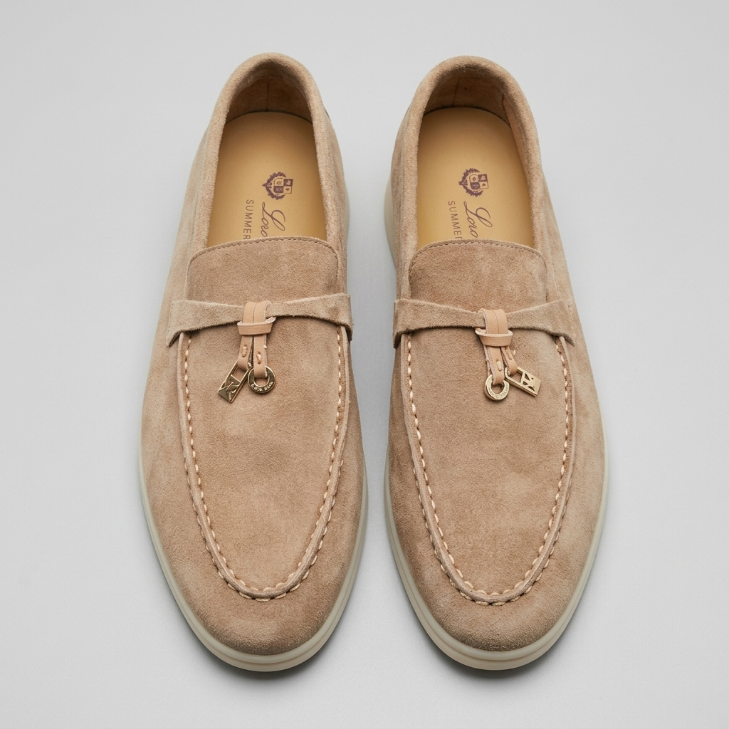 Glevato | Women's Suede Loafers with Tassel Detail