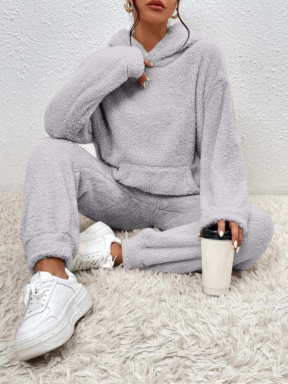 LuxeCuddle Ultra-Comfortable Teddy Hooded Pajama | Treat Yourself to Unmatched Comfort and Style for Relaxation at Home