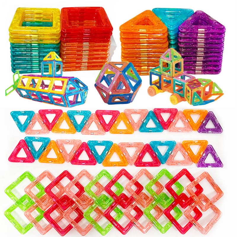 MAGNABUILDER SET - Creative magnetic toy for children aged 4 and up to promote creativity, motor skills, and spatial thinking through building