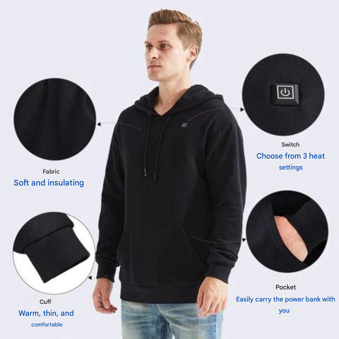Podgrzewana bluza z kapturem unisex