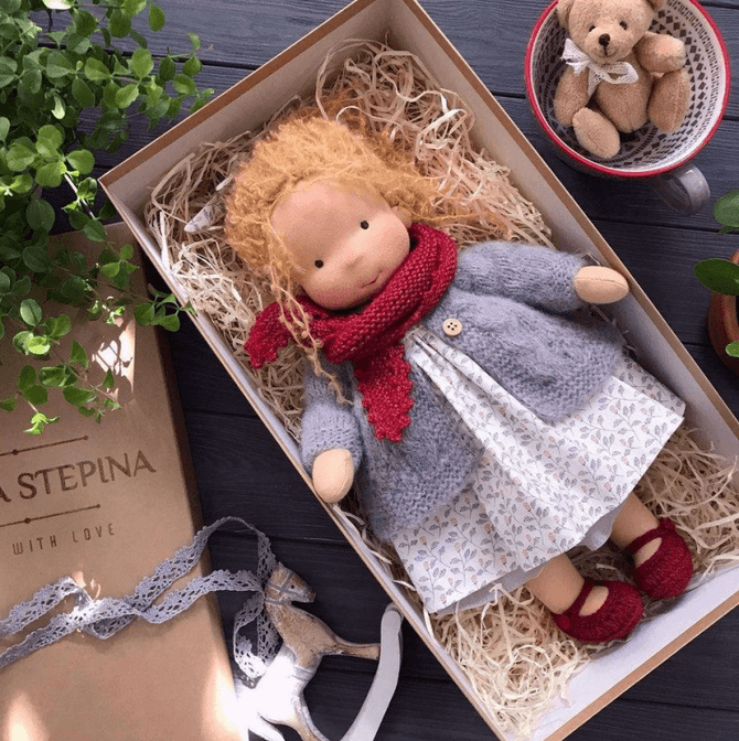 Waldorf-Inspired Handmade Cuddle Doll – Soft, Safe, and Imaginative Playtime
