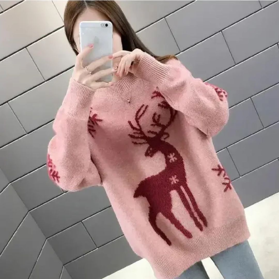 Wygodny damski sweter świąteczny