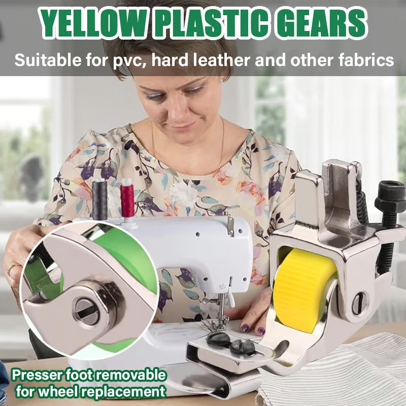 1+1 Free | Versatile Roller Foot for Sewing Machines – Adjustable for Perfect Hems | Green & Yellow