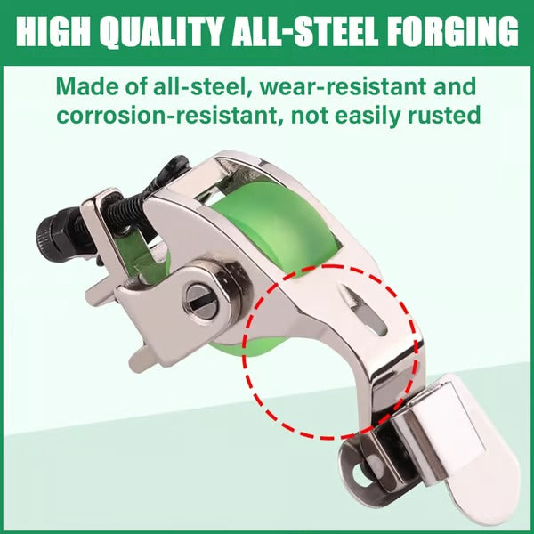 1+1 Free | Versatile Roller Foot for Sewing Machines – Adjustable for Perfect Hems | Green & Yellow