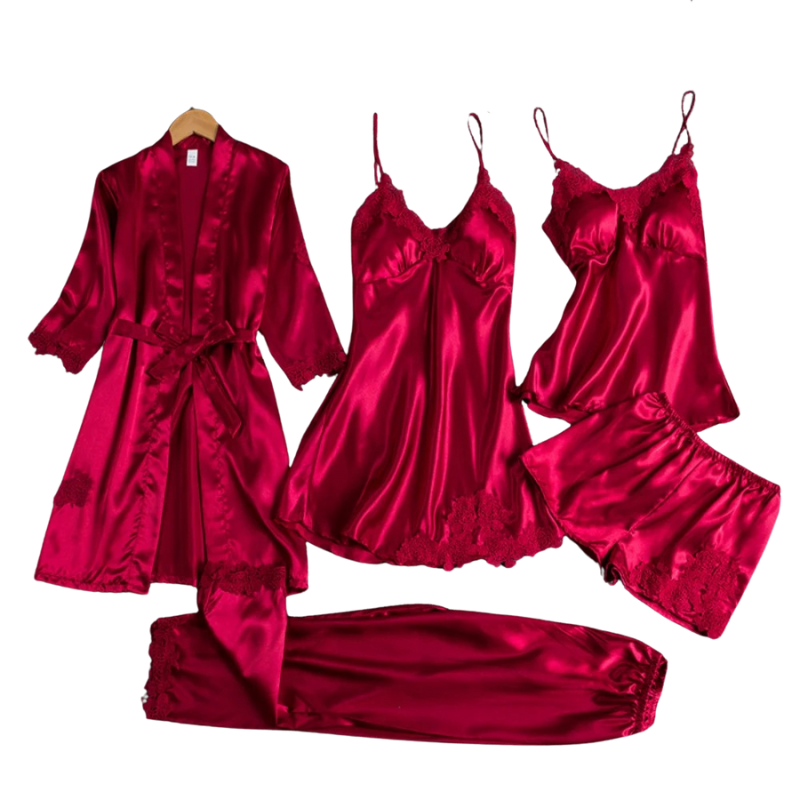 5-in-1 Satin Nightwear Set
