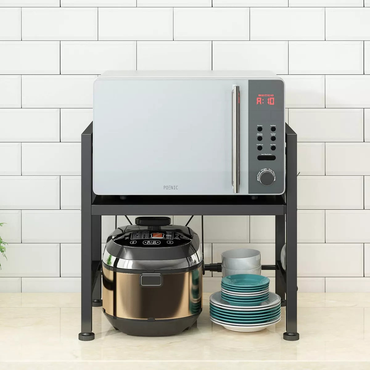 Adjustable Storage Shelf for Microwave