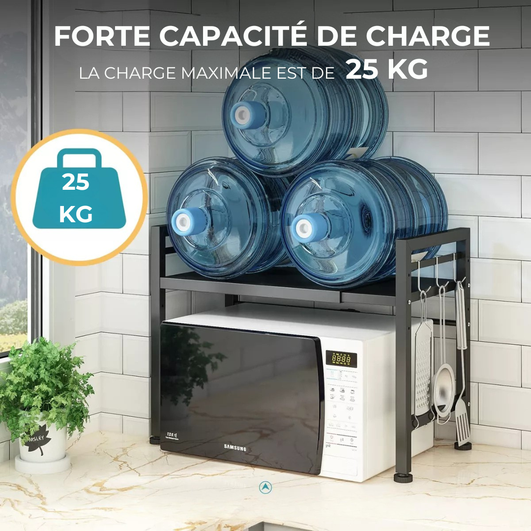 Adjustable Storage Shelf for Microwave
