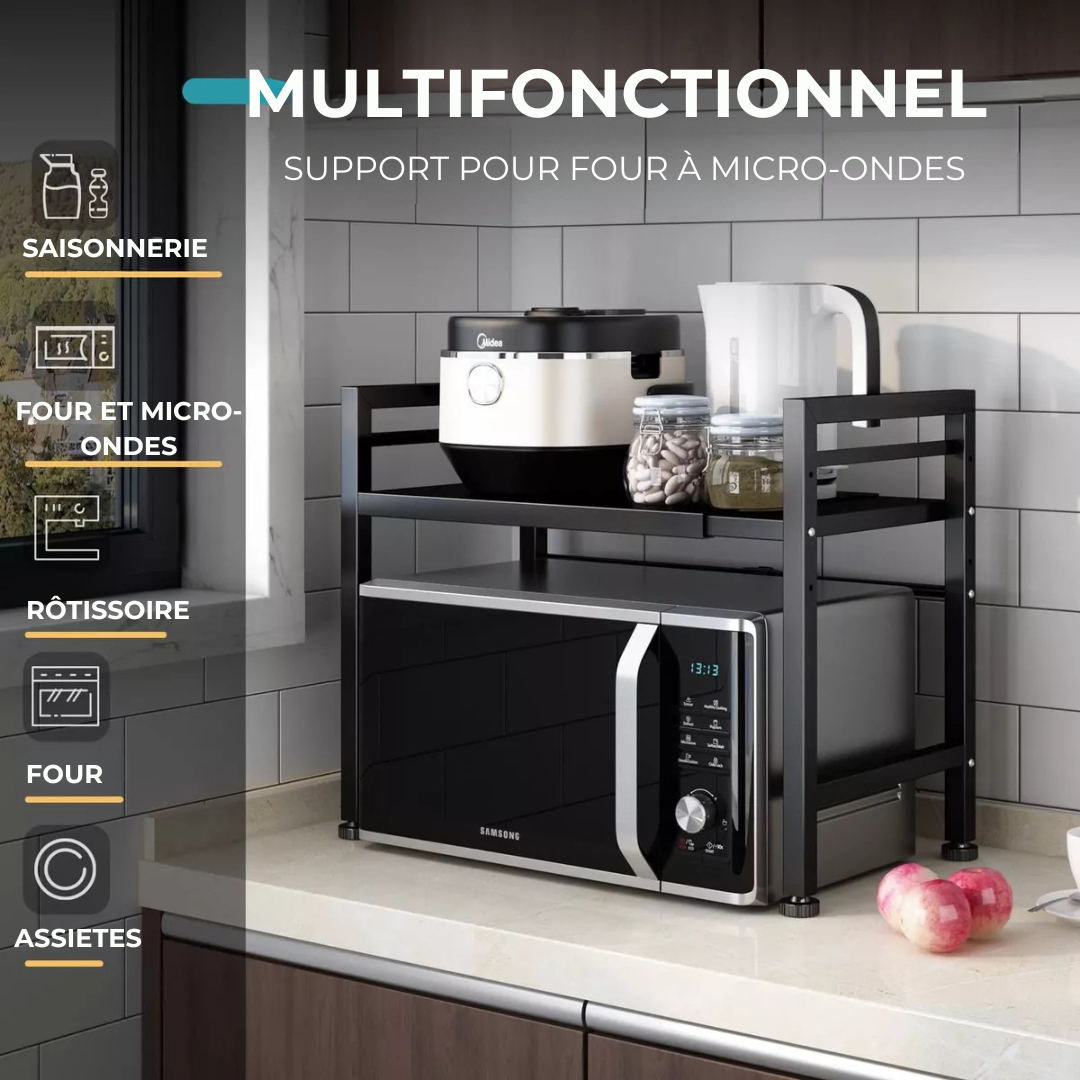 Adjustable Storage Shelf for Microwave