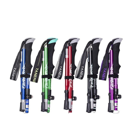 Adjustable Trekking Poles Glevato | Foldable Trekking Poles | Lightweight and Durable for Outdoor Adventures
