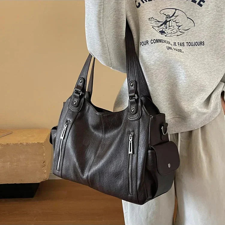 Aliona - School Bag with Shoulder Strap and Zip