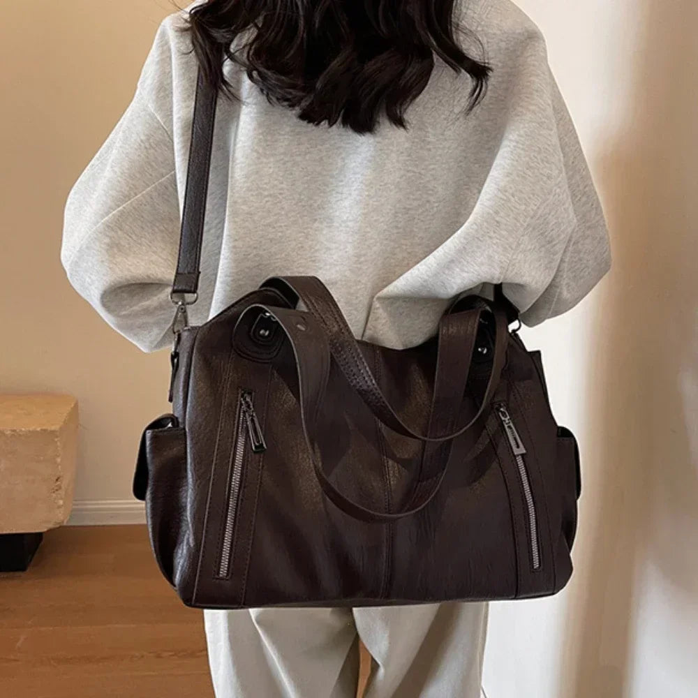 Aliona - School Bag with Shoulder Strap and Zip