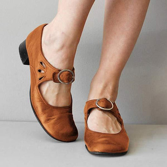 Anika - Vintage Orthopaedic Round Toe Shoes for Autumn
