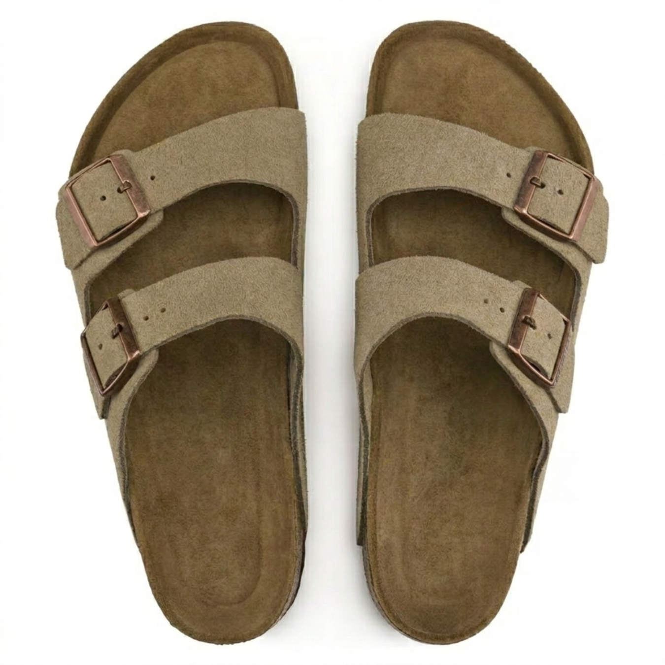 Arizona | Taupe Suede – Casual Sandals with Soft Anatomical Footbed - Image 1