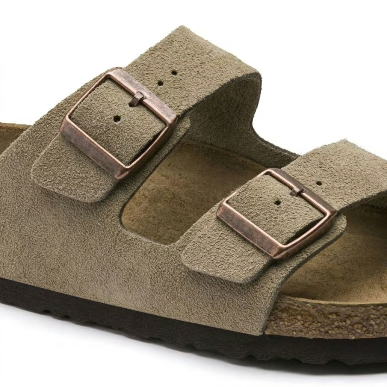Arizona | Taupe Suede – Casual Sandals with Soft Anatomical Footbed - Image 1