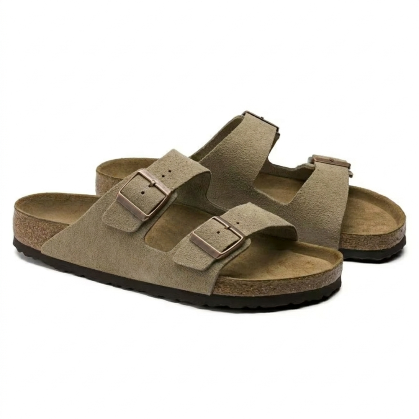 Arizona | Taupe Suede – Casual Sandals with Soft Anatomical Footbed - Image 2