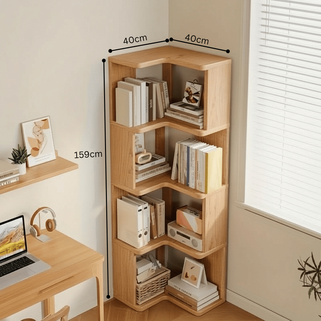 AVELACRAFT – Corner cabinet made of solid pine wood for space-saving, elegant storage