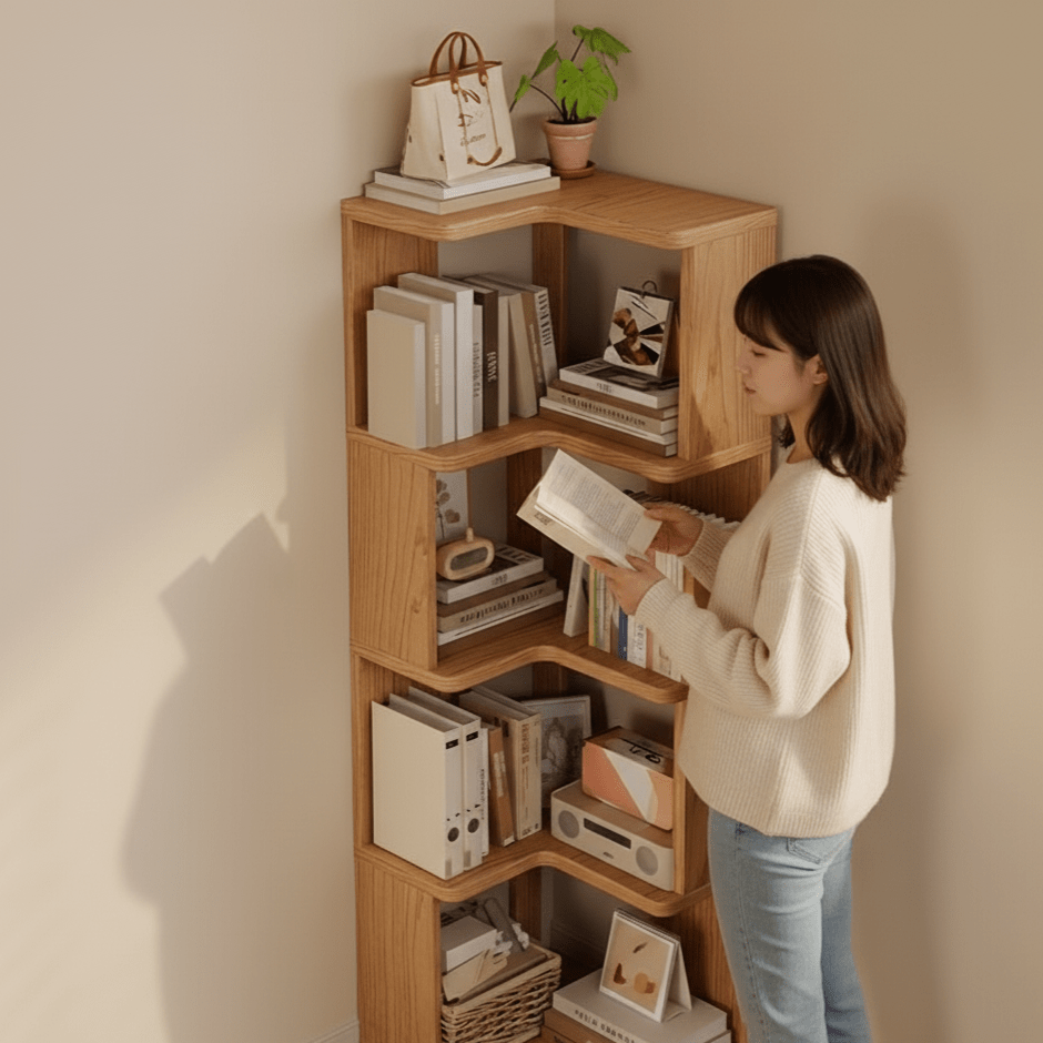 AVELACRAFT – Corner cabinet made of solid pine wood for space-saving, elegant storage