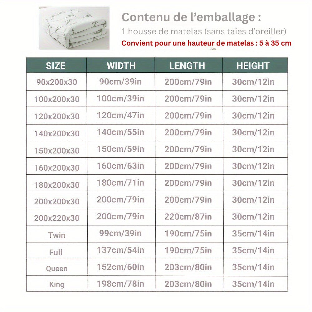 BambooCool Mattress Protector – Breathable and Cooling for Enhanced Sleep Comfort