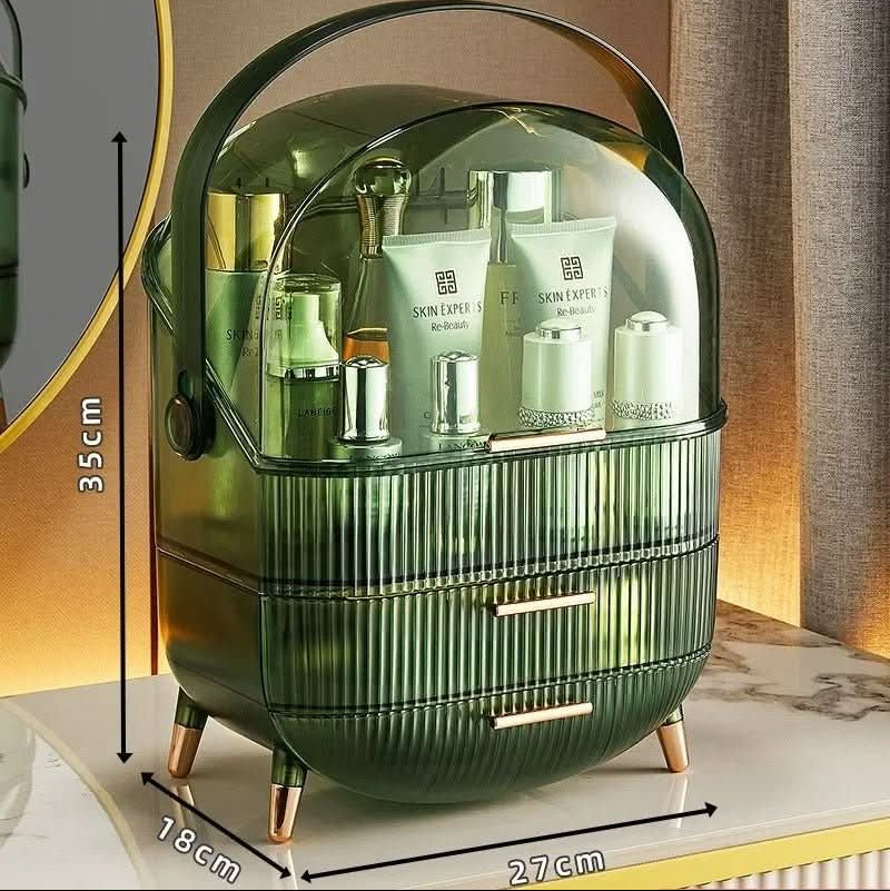 BEAUTYSENSE Makeup Organizer – Dustproof & Waterproof Cosmetic Case with Elegant Design