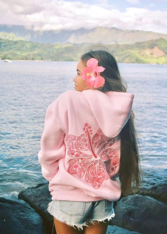 Bluza z kapturem oversize z tropikalnym nadrukiem – wygodny streetwear