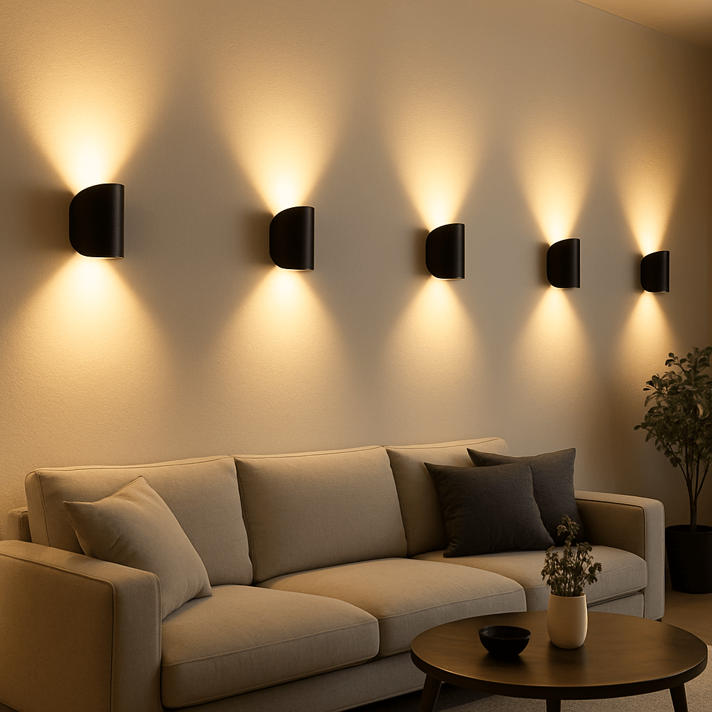 BRIGHTFLOW – Modern LED Wall Light for Energy-Efficient Living Room Lighting