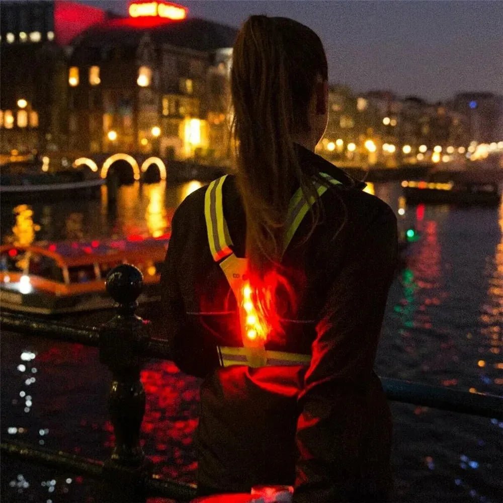 BRIGHTPATH – LED Reflector Running Vest with Adjustable Fit & Safety Lights