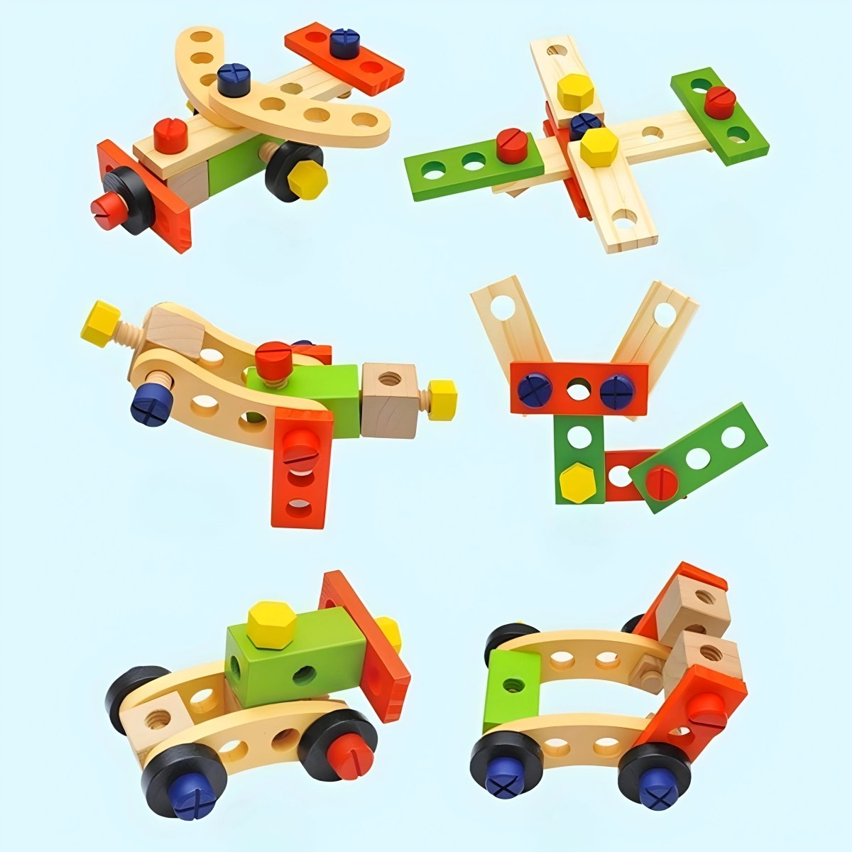 BUILDIBOX – Montessori Wooden Tool Case for Early Construction Skills
