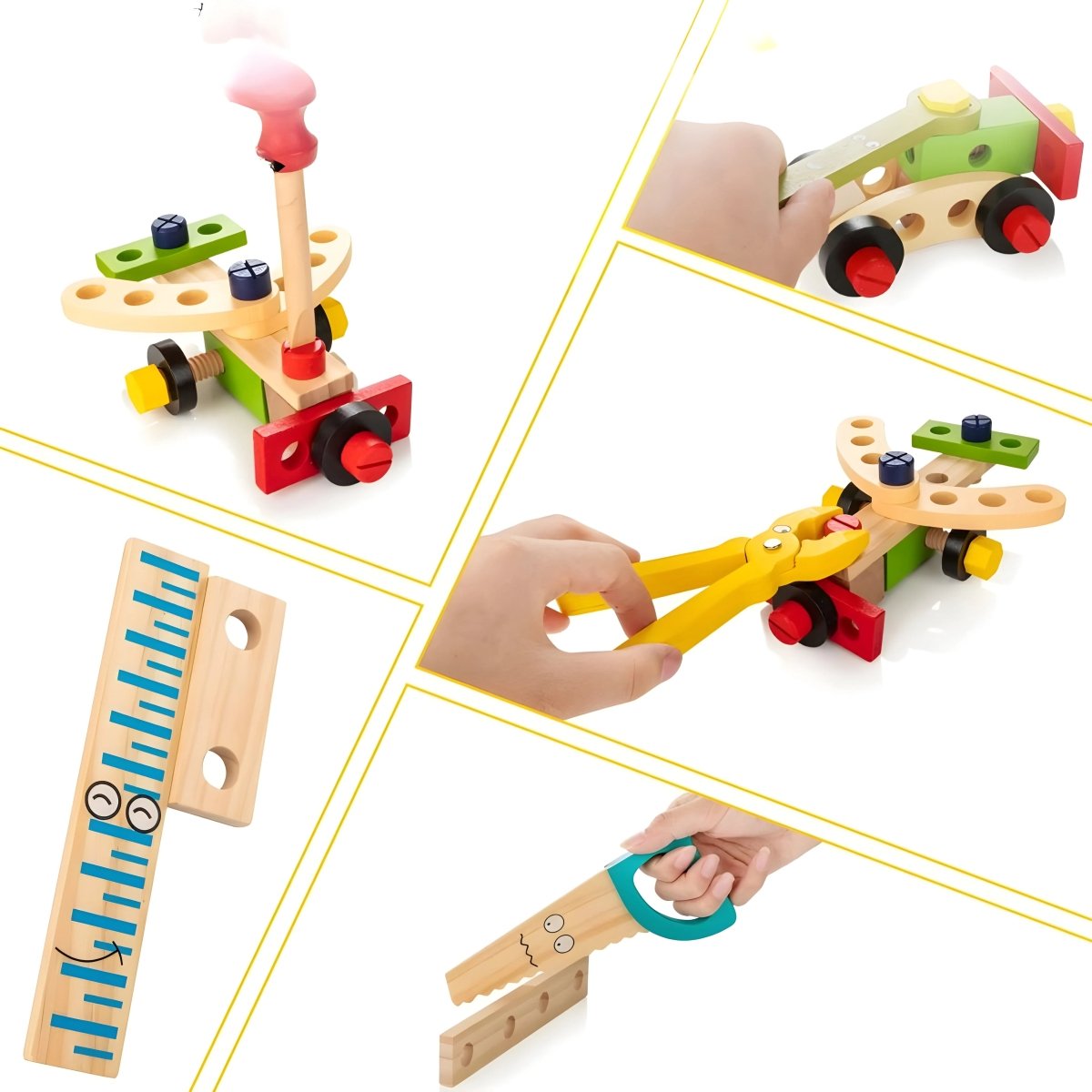 BUILDIBOX – Montessori Wooden Tool Case for Early Construction Skills
