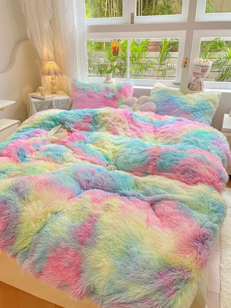 Candy-Colored Soft Duvet Cover - FluffCandy