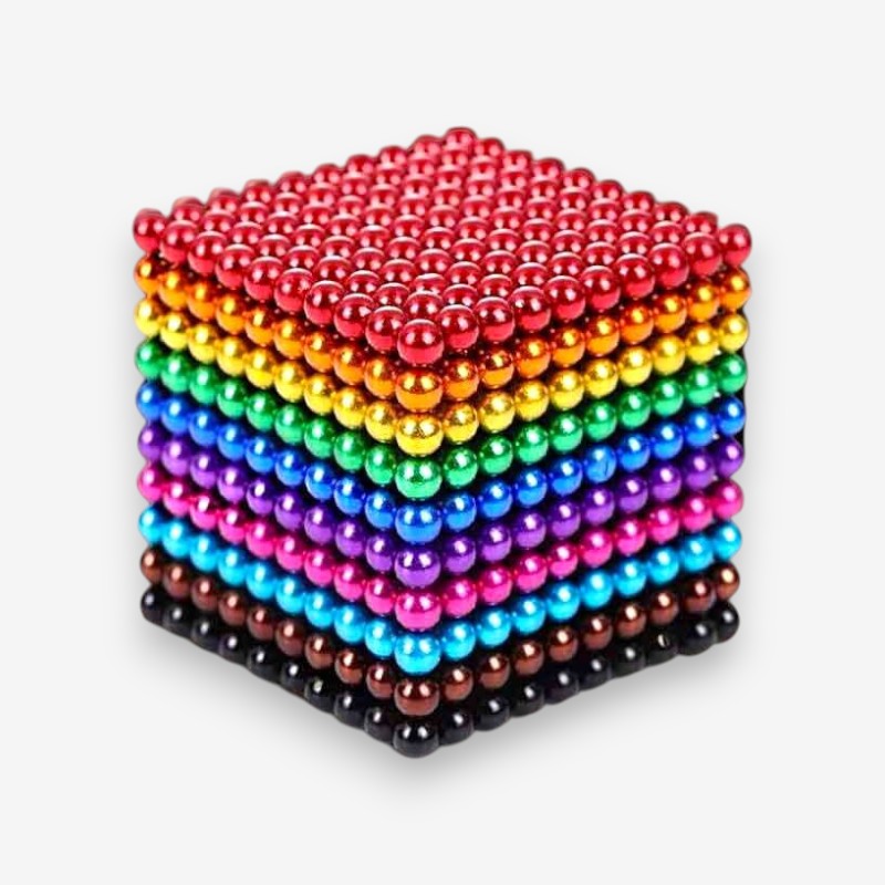 Colored Round Magnetic Balls in Sets