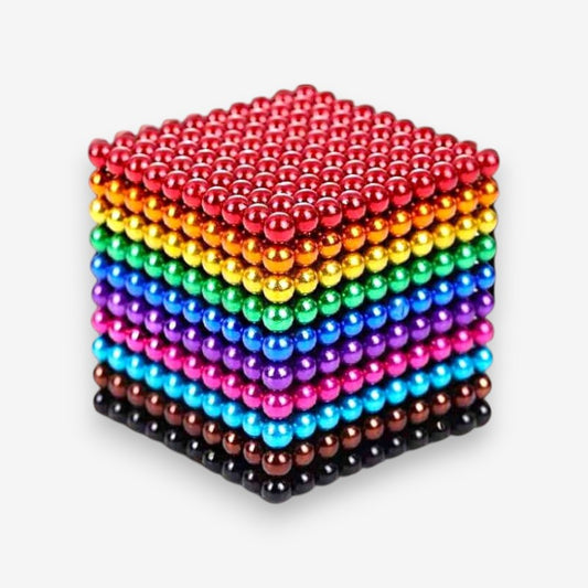 Colored Round Magnetic Balls in Sets