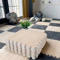 Wygodna i urocza mata puzzli (zestaw 10 kwadratów)