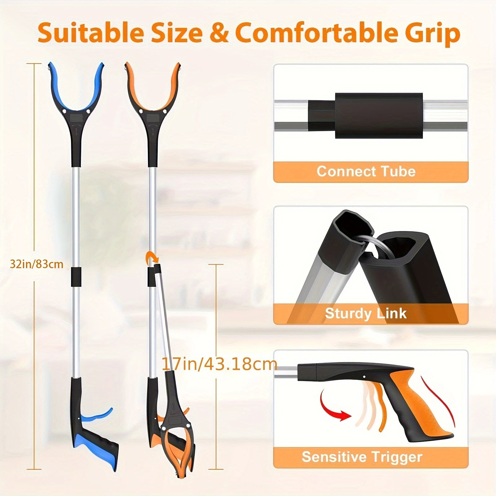 Comfortable Grabbing Tool with Rotation – Lightweight and Practical for Effortless Reach
