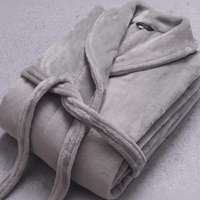 COZYCORAL – Lekki zimowy szlafrok z polaru koralowego z paskiem i bocznymi kieszeniami