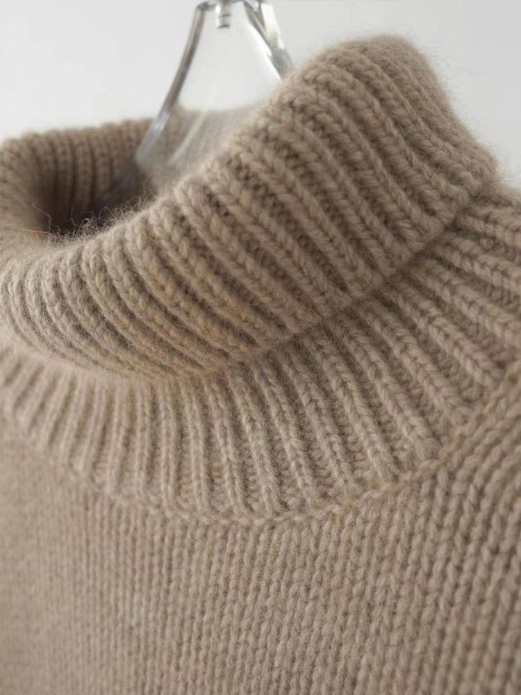 Damski kaszmirowy sweter z golfem
